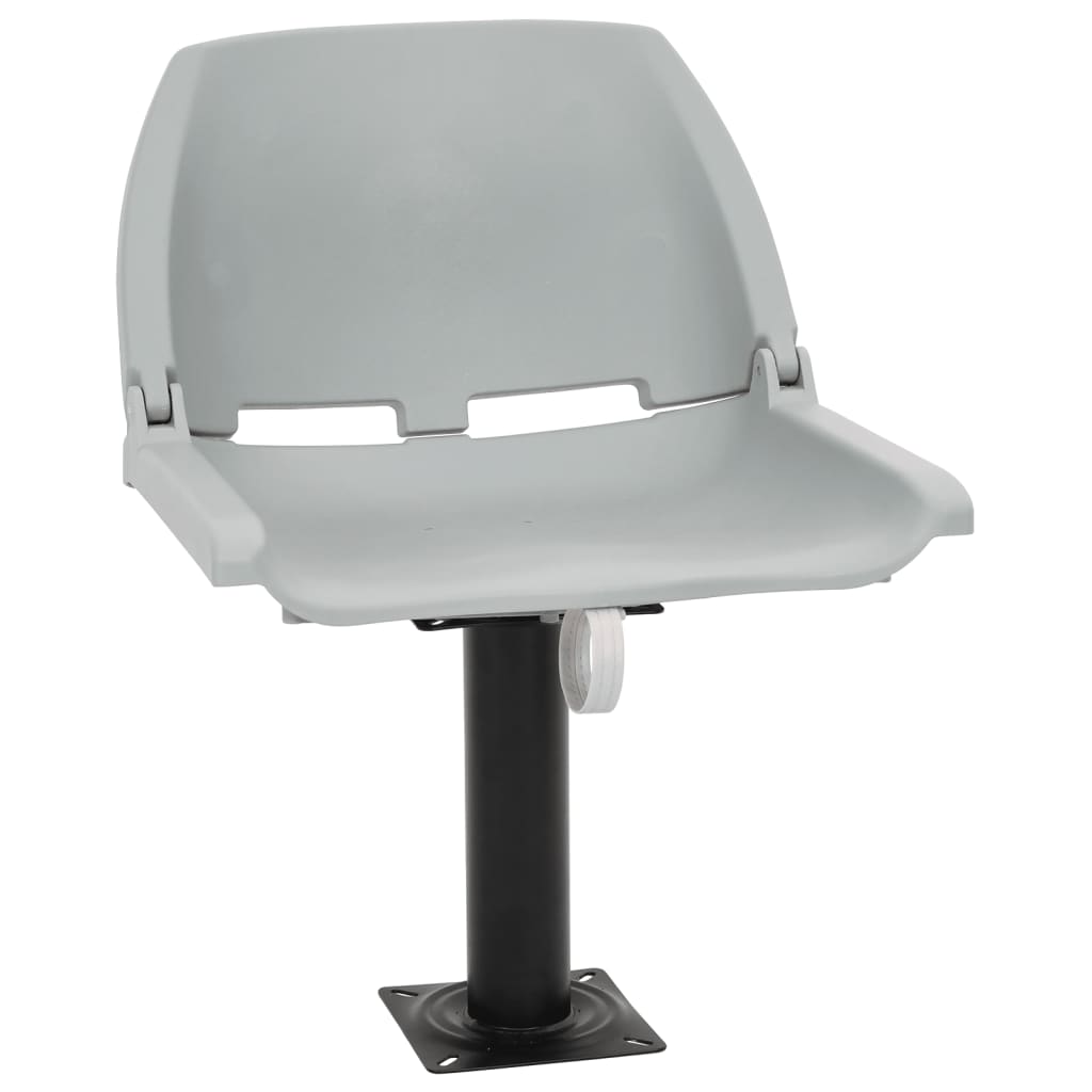 Set sedie da barca Vidaxx 2 pezzi pieghevoli 48x51x41 cm grigio