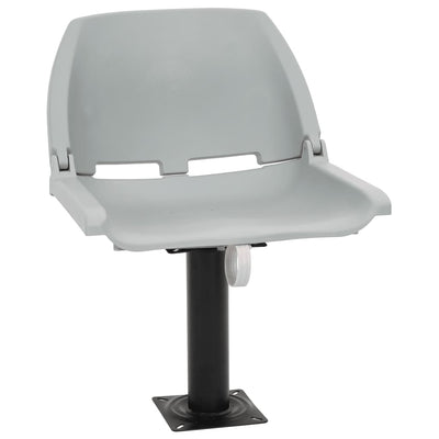 Set sedie da barca Vidaxx 2 pezzi pieghevoli 48x51x41 cm grigio