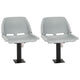Set sedie da barca Vidaxx 4 pezzi pieghevoli 48x51x41 cm grigio