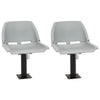 Vidaxl 4-delige bootstoelenset inklapbaar 48x51x41 cm grijs