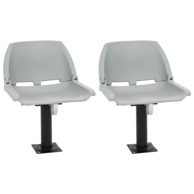 Set sedie da barca Vidaxx 4 pezzi pieghevoli 48x51x41 cm grigio