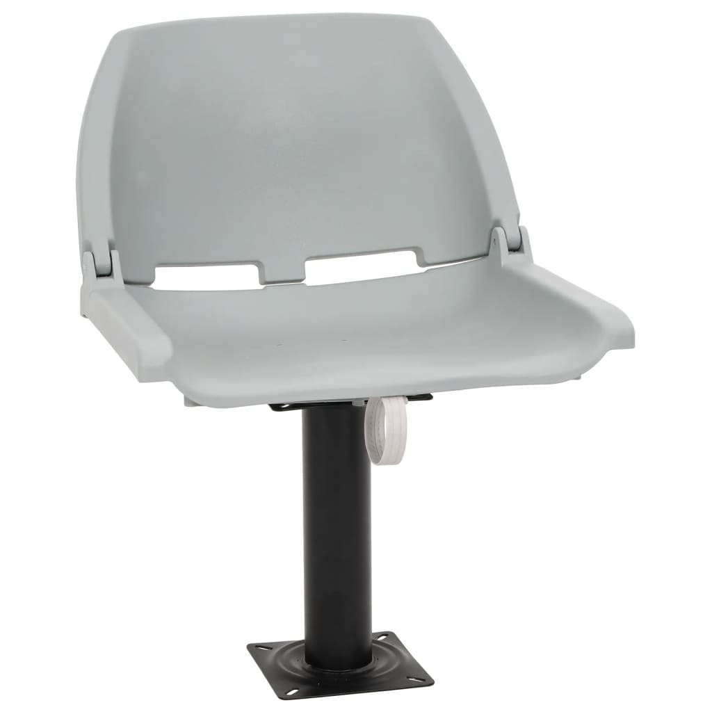 Set sedie da barca Vidaxx 4 pezzi pieghevoli 48x51x41 cm grigio