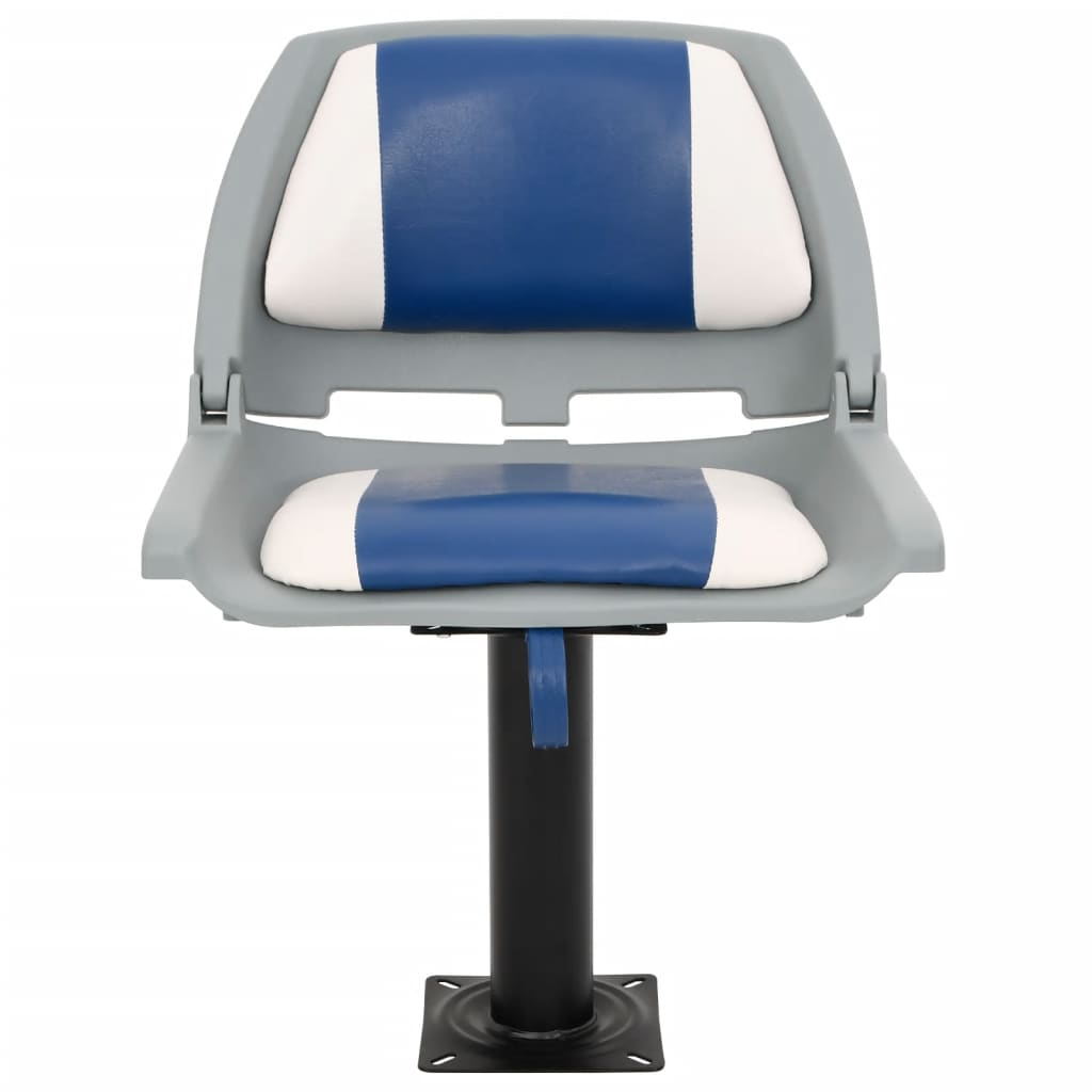 Set di sedie da barca pieghevoli Vidaxx 4 pezzi 48x51x41 cm blu e bianco