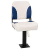 Vidaxl bootstoel 1 set inklapbaar 41x36x48 cm blauw en wit