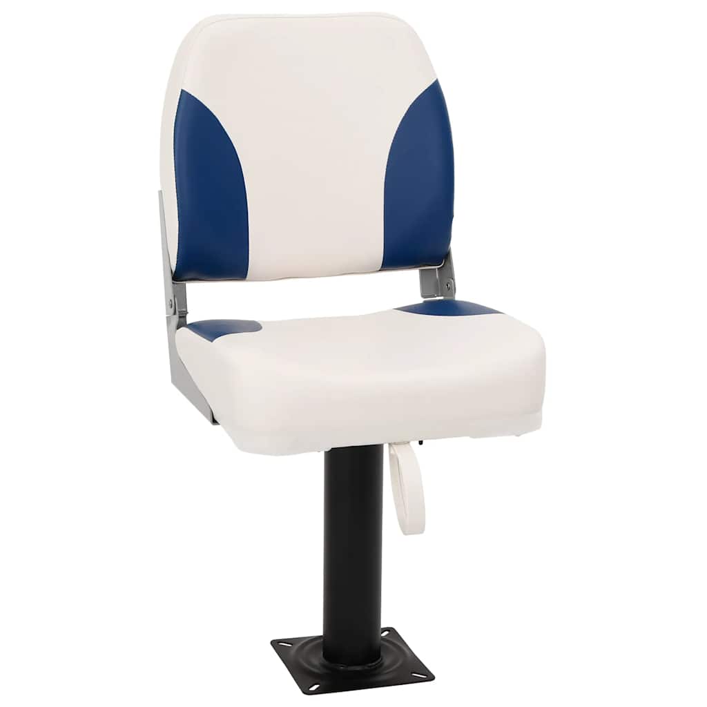Vidaxl bootstoel 2 set inklapbaar 41x36x48 cm blauw en wit