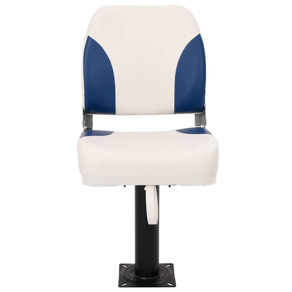 Vidaxl bootstoel 2 set inklapbaar 41x36x48 cm blauw en wit