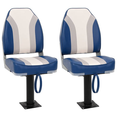 Set di sedie da barca Vidaxx da 4 pezzi con schienale alto, pieghevole