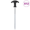 PEGAS DE TENTA VIDAXL 12 ST Ø7 mm 17 cm de acero galvanizado