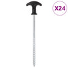 PEG VIDAXL TENDI DI PEGS 24 STS Ø7 mm 20 cm Acciaio zincato