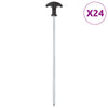 PEG VIDAXL TENDI DI PEGS 24 STS Ø7 mm 30 cm Acciaio zincato