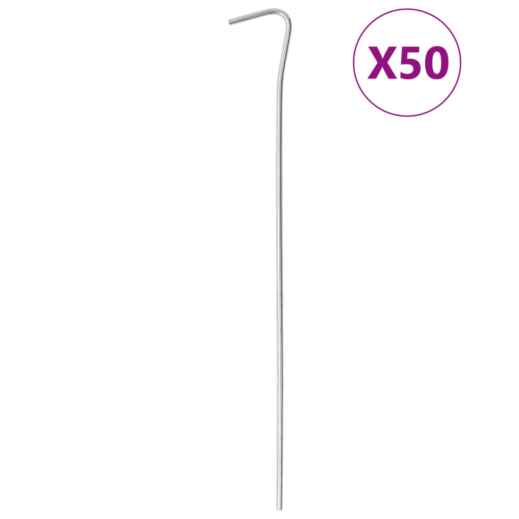 PEG VIDAXL TENDA PEGS 50 STS Ø3 mm 23 cm Acciaio zincato