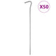 Pegs de tienda Vidaxl 50 STS Ø5 mm 23 cm de acero galvanizado