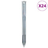 Pegs de tienda Vidaxl 24 ST Ø20 mm 22 cm de acero galvanizado