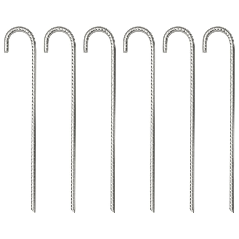 Vidaxl tentharingen 6 st ø10 mm 37 cm gegalvaniseerd staal