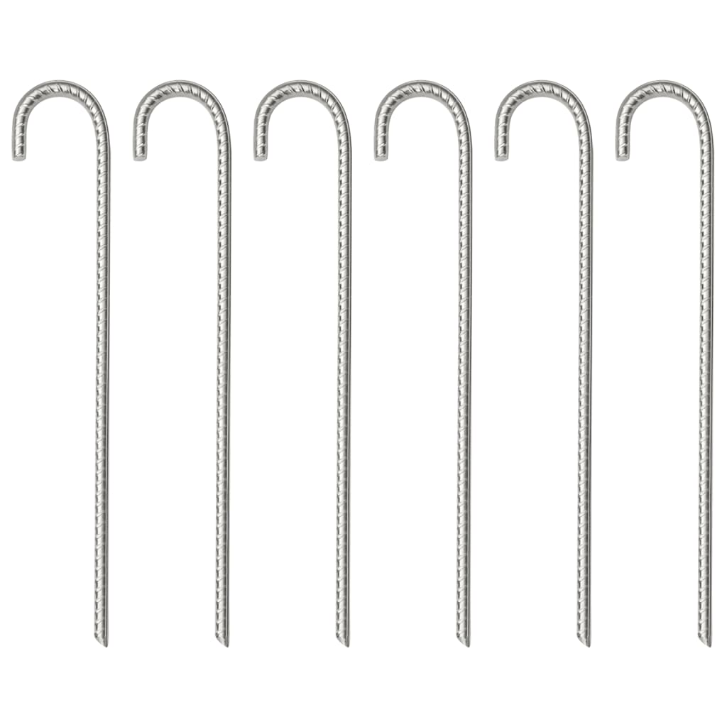 Pegas de carpa Vidaxl 6 ST Ø10 mm 37 cm de acero galvanizado