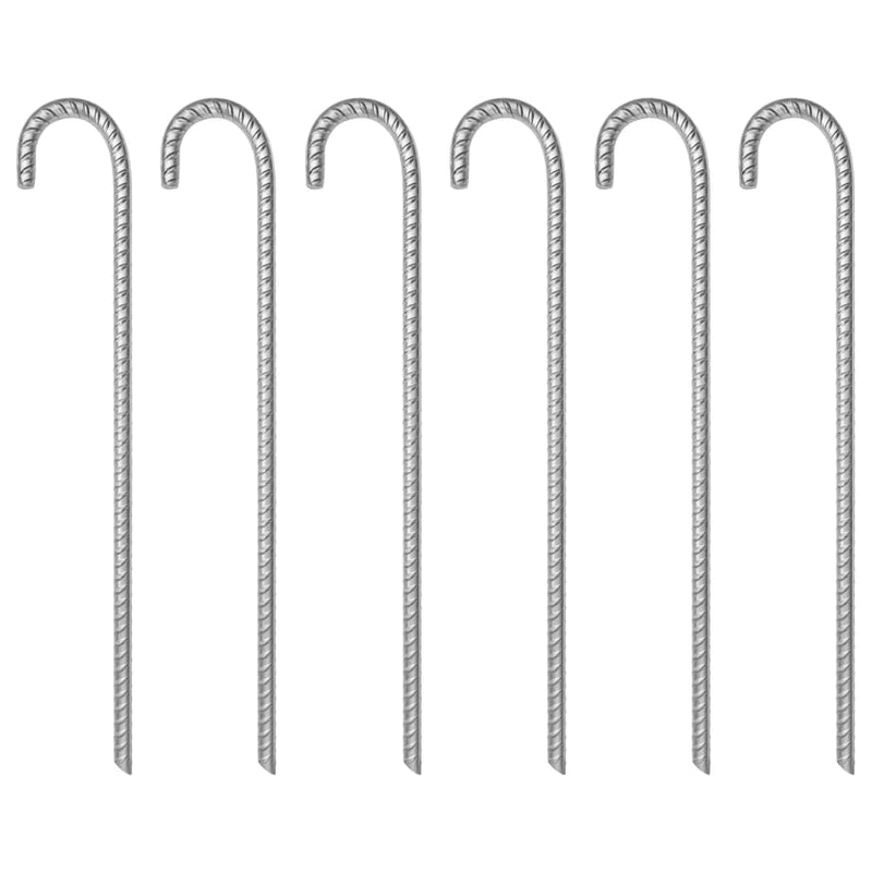 Vidaxl tentharingen 6 st ø12 mm 41,5 cm gegalvaniseerd staal