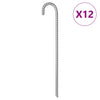 Pegsas de carpa Vidaxl 12 St Ø12 mm 41.5 cm de acero galvanizado