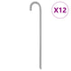 Pegsas de carpa Vidaxl 12 St Ø12 mm 41.5 cm de acero galvanizado