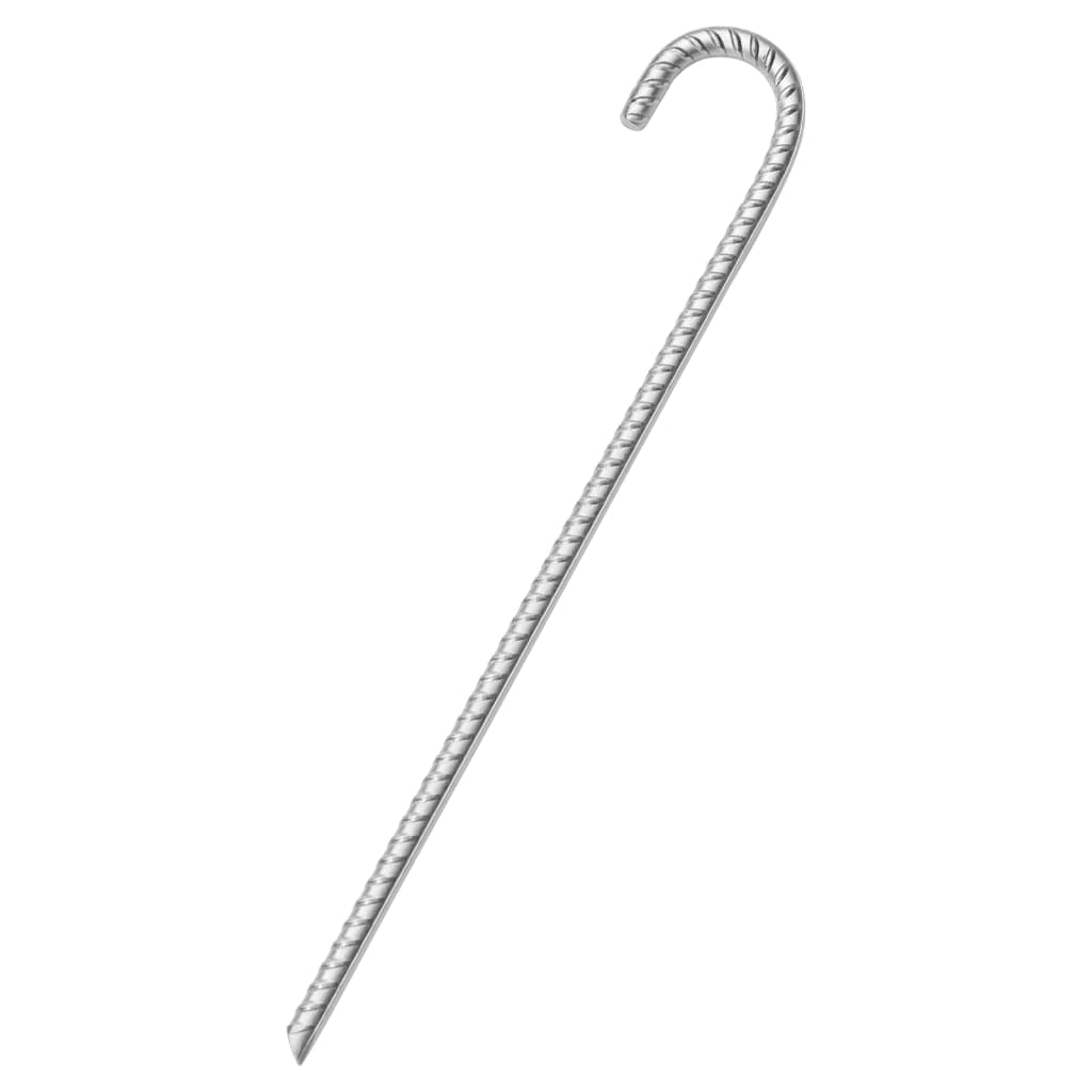 Pegsas de carpa Vidaxl 12 St Ø12 mm 41.5 cm de acero galvanizado