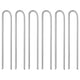 Vidaxl Tall Belling 6 PCS en forma de U Ø10 mm 37 cm de acero galvanizado