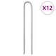 Vidaxl Catent Belling 12 PCS en forma de U Ø10 mm 37 cm de acero galvanizado