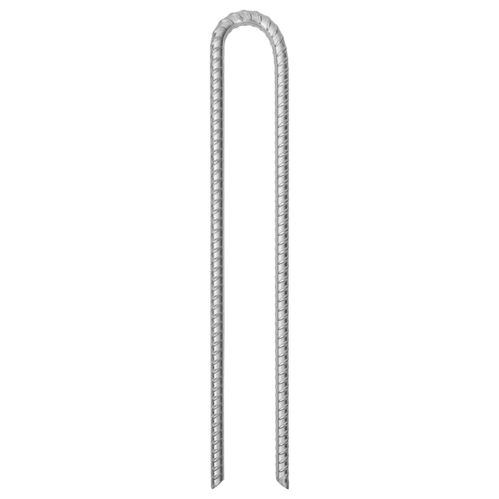 PEGAS DE TENTA VIDAXL 12 PCS en forma de U Ø12 mm 41.5 cm de acero galvanizado