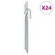 PEGAS DE TENTA VIDAXL 24 ST V V en forma de Ø20 mm 17 cm de acero galvanizado