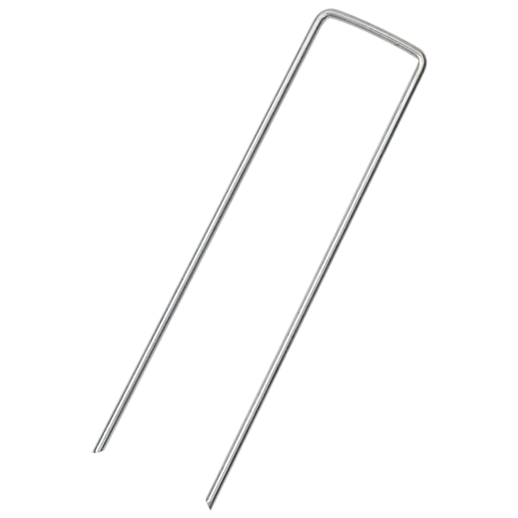 Vidaxx estacas de suelo 25 piezas en forma de U 15x3,5 cm acero galvanizado