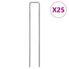 Picchetti da terra Vidaxx 25 pz a forma di U 20x4 cm in acciaio zincato