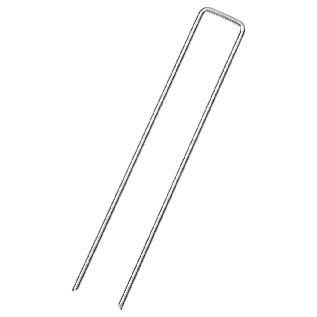 Picchetti da terra Vidaxx 25 pz a forma di U 20x4 cm in acciaio zincato