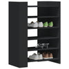 Gabinete de zapatos Vidaxl 74.5x37.5x100 cm de madera propiedad de negro
