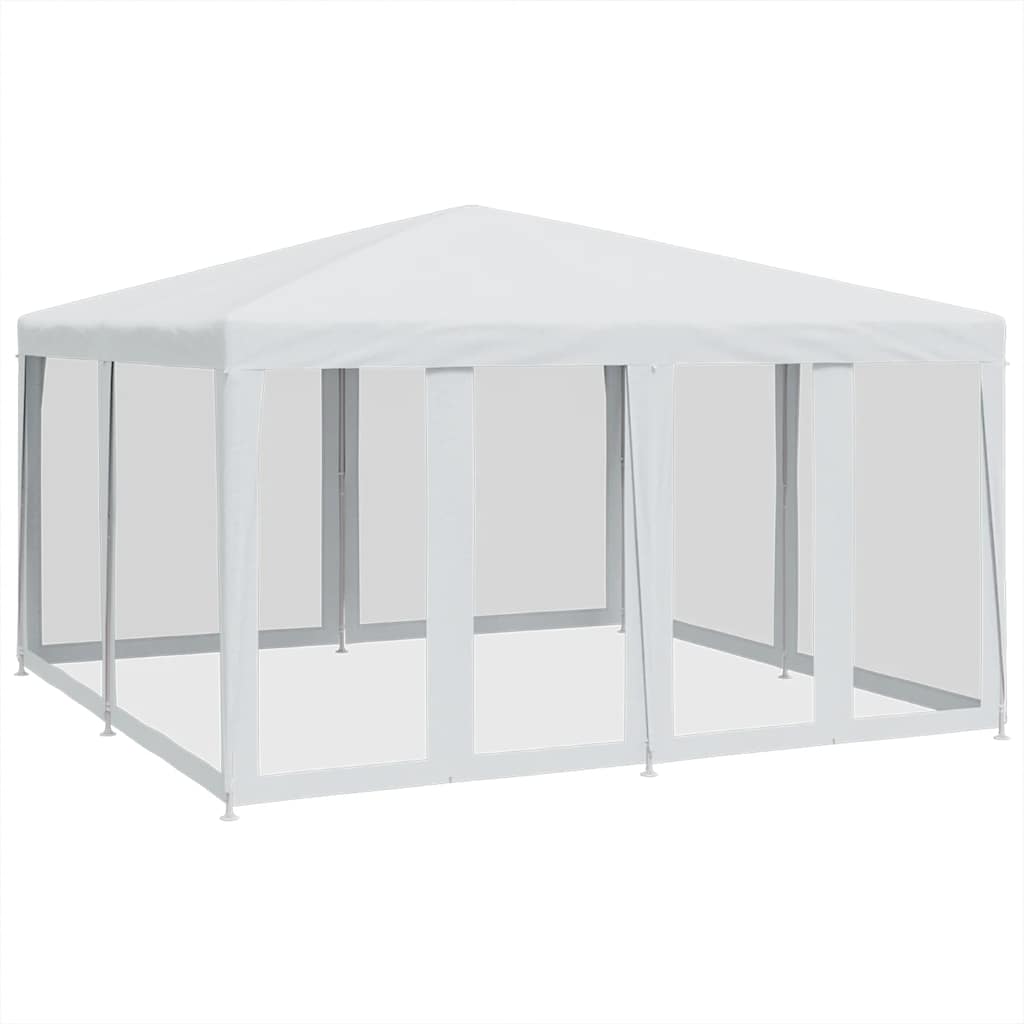 Tienda de fiesta Vidaxl con 8 paredes laterales de malla 4x4 M HDPE WHITE