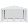 Vidaxl partytent met 8 mesh zijwanden 4x4 m hdpe wit