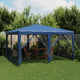 Tienda de fiesta Vidaxl con 8 paredes laterales de malla 4x4 M HDPE Azul