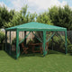 Tienda de fiesta Vidaxl con 8 paredes laterales de malla 4x4 M HDPE GREEN