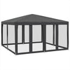 Tenda per feste Vidaxl con 8 pareti laterali a maglie 4x4 M HDPE antracite -lorato