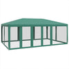 Tienda de fiesta Vidaxl con 10 paredes laterales de malla 6x4 M HDPE GREEN