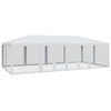 Tenda da festa Vidaxl con 12 pareti laterali a maglie 8x4 m HDPE BIANCO