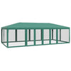 Tienda de fiesta Vidaxl con 12 paredes laterales de malla 8x4 M HDPE GREEN