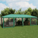 Tienda de fiesta Vidaxl con 12 paredes laterales de malla 8x4 M HDPE GREEN