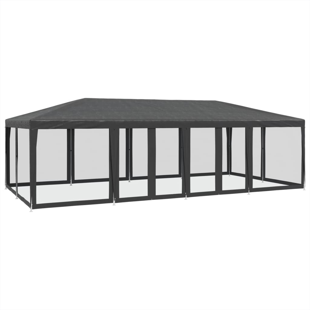 Tienda de fiesta Vidaxl con 12 paredes laterales de malla 8x4 M HDPE -Colorado