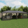 Tienda de fiesta Vidaxl con 12 paredes laterales de malla 8x4 M HDPE -Colorado