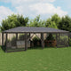 Tienda de fiesta Vidaxl con 12 paredes laterales de malla 8x4 M HDPE -Colorado