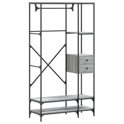 Vidaxl Clothing rack with shelves processed wood gray Sonoma oak colored