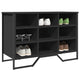 Gabinete de zapatos Vidaxl 90x38x61.5 cm de madera propiedad de negro