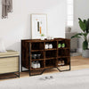 Gabinete de zapatos Vidaxl 90x38x61.5 cm de madera de madera de propiedad ahumada coloreada