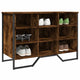 Gabinete de zapatos Vidaxl 90x38x61.5 cm de madera de madera de propiedad ahumada coloreada