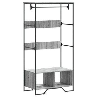 Vidaxl Wardrobe 90x50x180 cm Colore di quercia Sonoma in legno Grey
