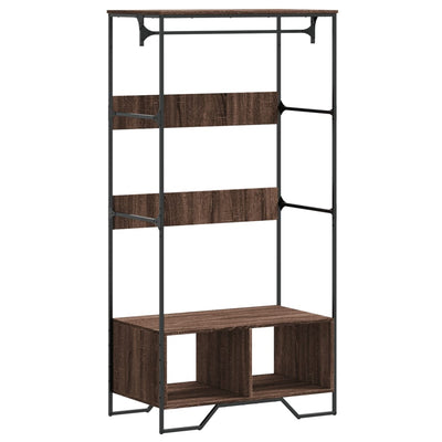 VidaXL Wardrobe 90x50x180 cm Cut wood brown oak -colored