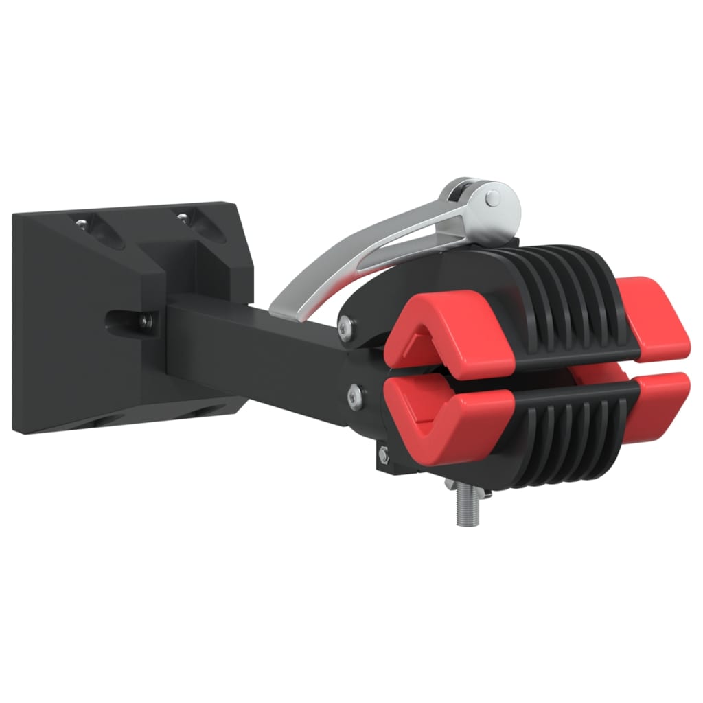 Vidaxl Fiets Porta di riparazione a parete pieghevole Montaggio rosso e nero
